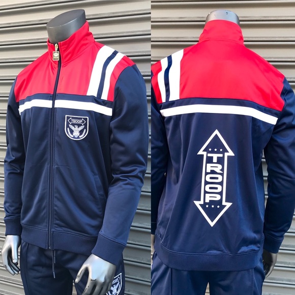 Men’s Troop Red Navy Eagle Tracksuit - Picture 2 of 2